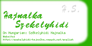 hajnalka szekelyhidi business card