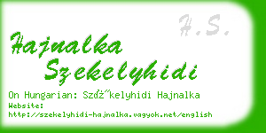 hajnalka szekelyhidi business card